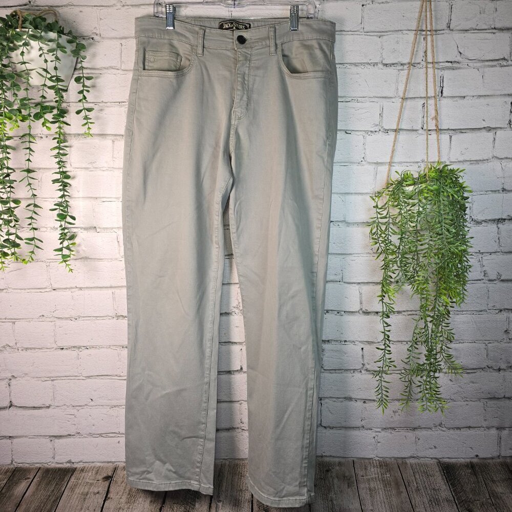 JACK OF SPADES HIGH ROLLER  STRAIGHT LEG GRAY PANTS MENS SIZE 36 X 30
